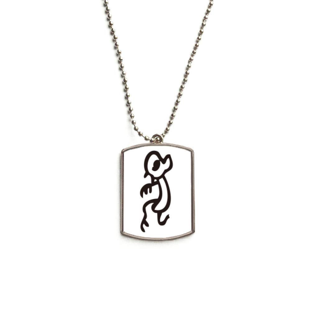 DIYthinker Bones Inscriptions Chinese Zodiac Monkey Stainless Steel Chain Dog Tag Pendant Pet Necklace