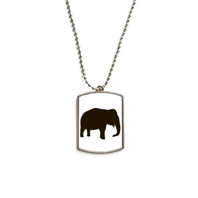 DIYthinker Black Elephant Cute Animal Portrayal Stainless Steel Chain Dog Tag Pendant Pet Necklace