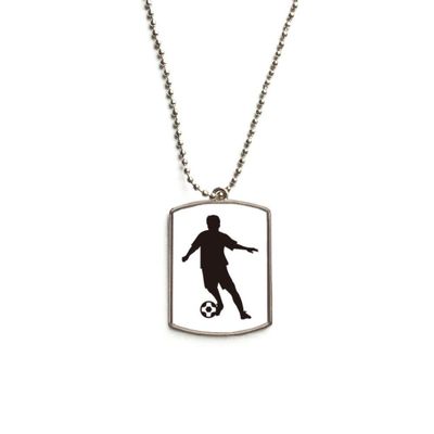 DIYthinker Soccer Sports Football FOutline Stainless Steel Chain Dog Tag Pendant Pet Necklace