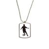DIYthinker Soccer Sports Football FOutline Stainless Steel Chain Dog Tag Pendant Pet Necklace view 1