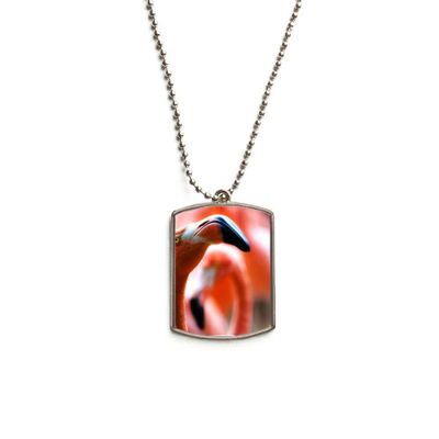 DIYthinker Terrestrial Organism Flamingo Wild Animal Stainless Steel Chain Dog Tag Pendant Pet Necklace