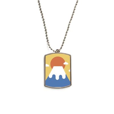 DIYthinker Local Japanese Sun Rise Stainless Steel Chain Dog Tag Pendant Pet Necklace