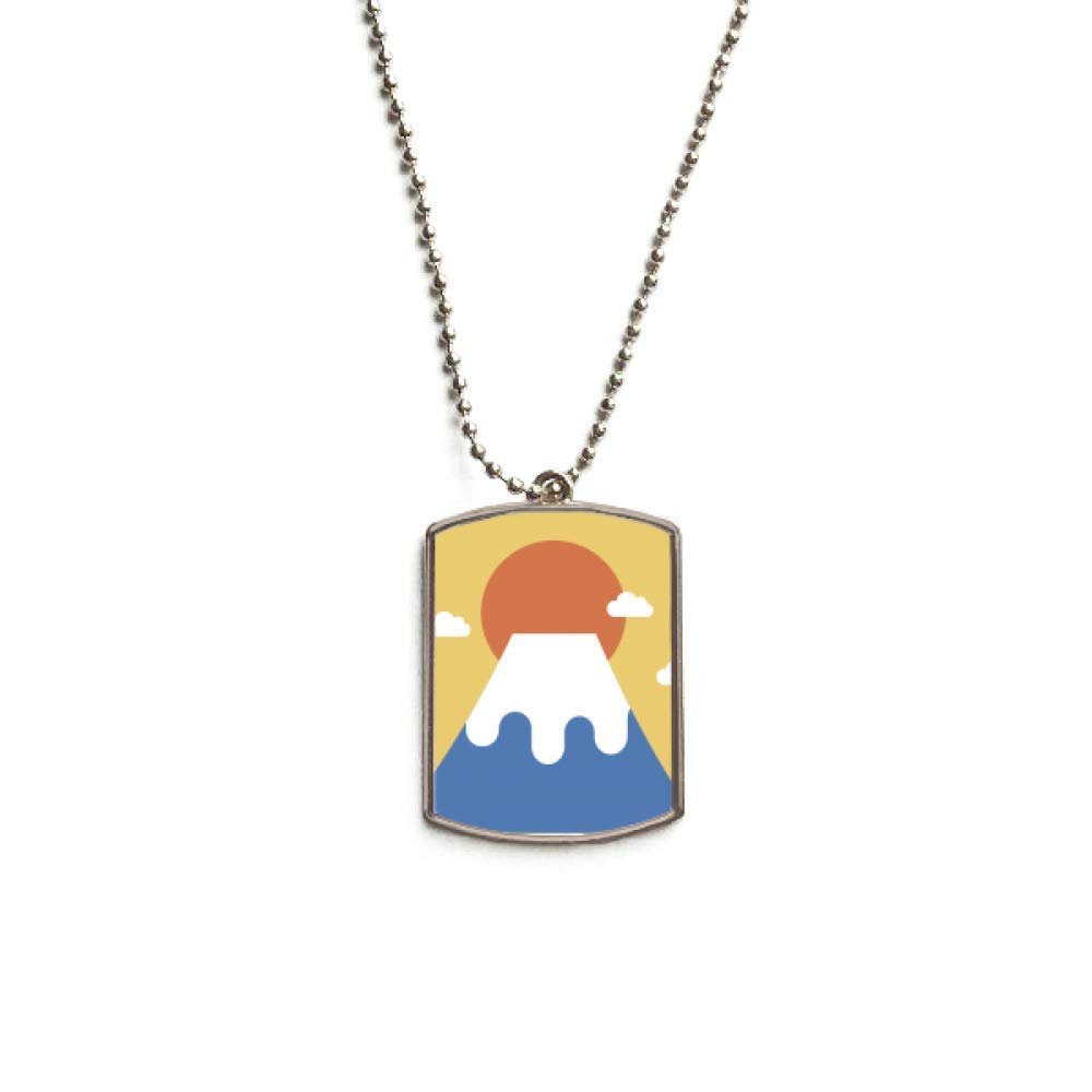 DIYthinker Local Japanese Sun Rise Stainless Steel Chain Dog Tag Pendant Pet Necklace