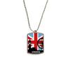 Britain Union Jack London Eye Big Ben Flag UK Stainless Steel Chain Dog Tag Pendant Pet Necklace view 1