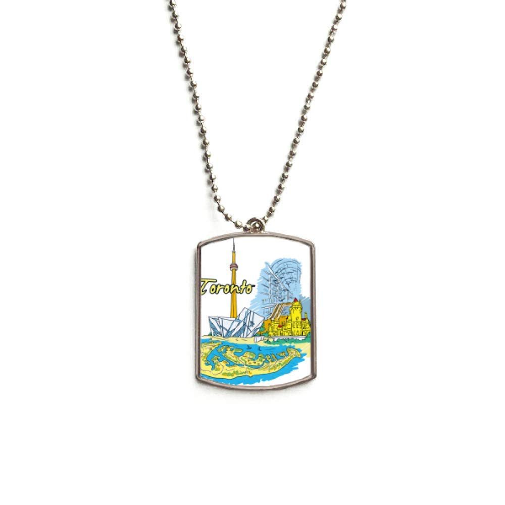 DIYthinker Canada Flavor Toronto Scenery Landmark Stainless Steel Chain Dog Tag Pendant Pet Necklace