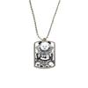 Chinese Culture Qing Dynasty line Drawing Stainless Steel Chain Dog Tag Pendant Pet Necklace view 1