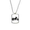 DIYthinker Mechanical Motorcycle Black Pattern Stainless Steel Chain Dog Tag Pendant Pet Necklace view 1