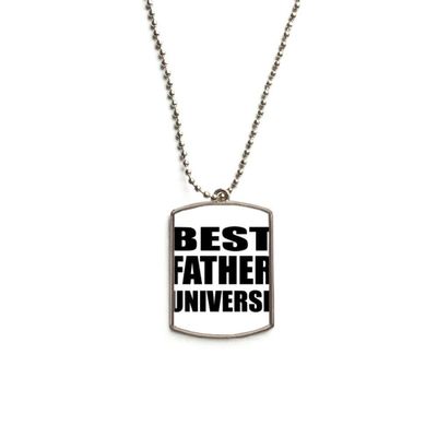 DIYthinker Best Father Dad Universe Festival Quote Stainless Steel Chain Dog Tag Pendant Pet Necklace