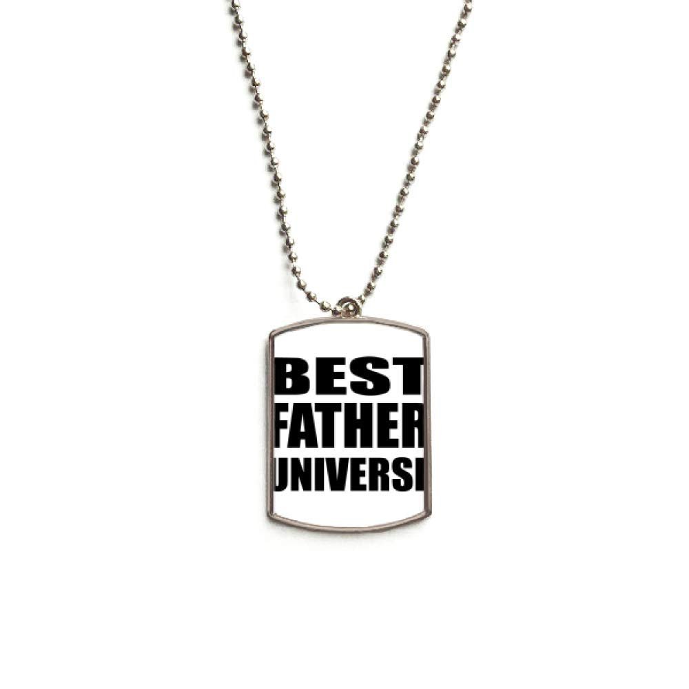 DIYthinker Best Father Dad Universe Festival Quote Stainless Steel Chain Dog Tag Pendant Pet Necklace
