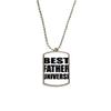 DIYthinker Best Father Dad Universe Festival Quote Stainless Steel Chain Dog Tag Pendant Pet Necklace view 1