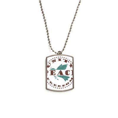 DIYthinker Olive Branch Peace Freedom Symbol Stainless Steel Chain Dog Tag Pendant Pet Necklace