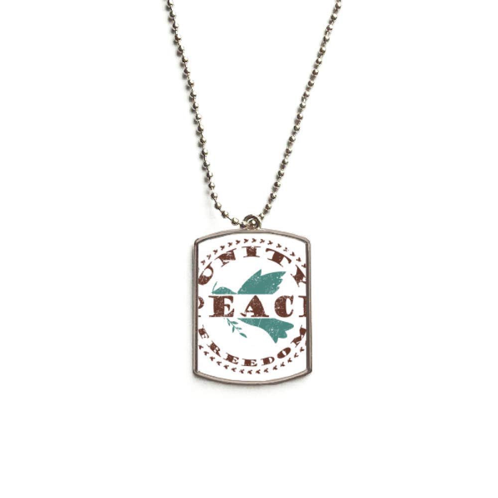 DIYthinker Olive Branch Peace Freedom Symbol Stainless Steel Chain Dog Tag Pendant Pet Necklace
