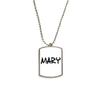 Special Handwriting English Name Mary Stainless Steel Chain Dog Tag Pendant Pet Necklace view 1