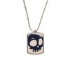 DIYthinker Halloween Big Eyed Skeleton Stainless Steel Chain Dog Tag Pendant Pet Necklace view 1
