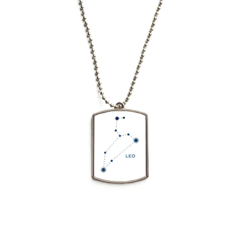 DIYthinker Leo Constellation Sign Zodiac Stainless Steel Chain Dog Tag Pendant Pet Necklace