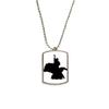 Dancer Duet Dance Art Performance Stainless Steel Chain Dog Tag Pendant Pet Necklace view 1