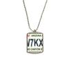 DIYthinker American Car Licence Number Pattern Stainless Steel Chain Dog Tag Pendant Pet Necklace view 1