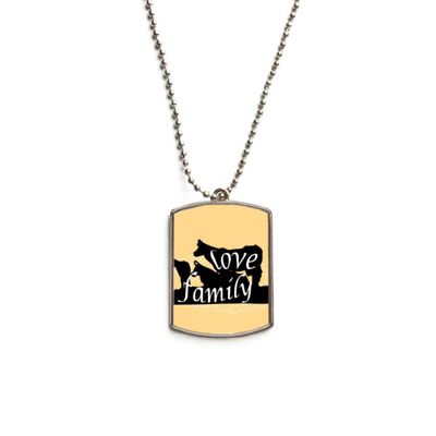 DIYthinker Black Animal Hyena Outline Natural Stainless Steel Chain Dog Tag Pendant Pet Necklace