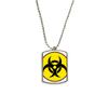 DIYthinker Danger Chemical Toxic Radiation Symbol Stainless Steel Chain Dog Tag Pendant Pet Necklace view 1