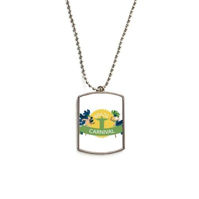 DIYthinker Mount Corcovado Hula Brazil Carnival Stainless Steel Chain Dog Tag Pendant Pet Necklace
