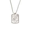 DIYthinker Baroque Art Shield Lion Illustration Patter Stainless Steel Chain Dog Tag Pendant Pet Necklace view 1
