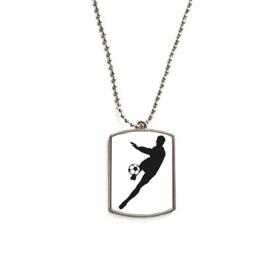 DIYthinker Sports Football Soccer Outline Stainless Steel Chain Dog Tag Pendant Pet Necklace