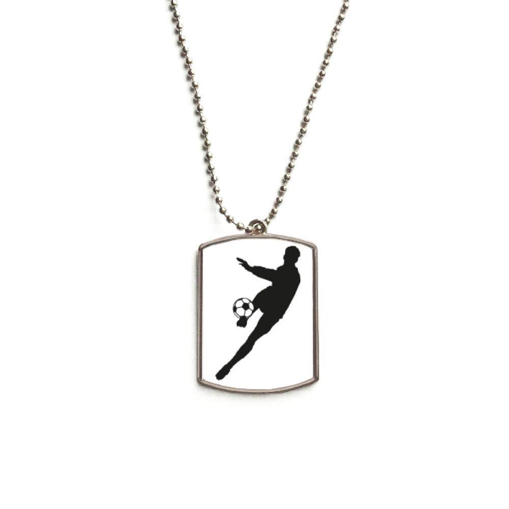 DIYthinker Sports Football Soccer Outline Stainless Steel Chain Dog Tag Pendant Pet Necklace