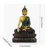 ANWUYANG Chinese Sitting Buddha Sleeping Buddha, Handmade Resin Shakyamuni Buddha Statue Figurine, Sculpture Ornament for Living Room/Office (Color : Cold Cast Copper Shakyamuni) view 3