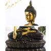 ANWUYANG Chinese Sitting Buddha Sleeping Buddha, Handmade Resin Shakyamuni Buddha Statue Figurine, Sculpture Ornament for Living Room/Office (Color : Cold Cast Copper Shakyamuni) view 4