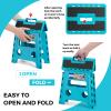 ACKO Folding Step Stool - 13" Premium Heavy Duty Foldable Stool for Adults, Kitchen Garden Bathroom Stepping Stool (1 Pack) view 2