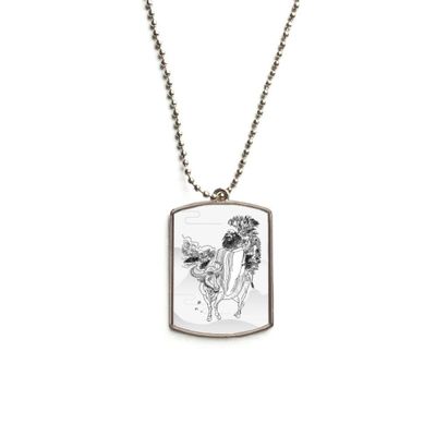 Dao Religion China Lao Tzu Stainless Steel Chain Dog Tag Pendant Pet Necklace