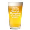 Veracco Sometimes You Forget You're Awesome So This is Your Reminder Beer Glass Pint Funny BirthdayGift Fathers Day For Dad Grandpa Stepdad (Clear, Glass) view 1
