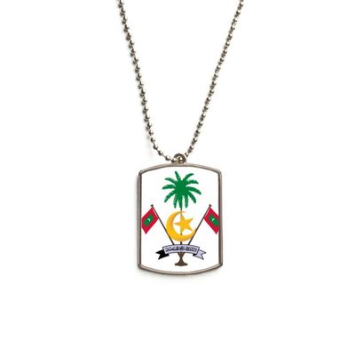DIYthinker Maldives Asia National Emblem Stainless Steel Chain Dog Tag Pendant Pet Necklace