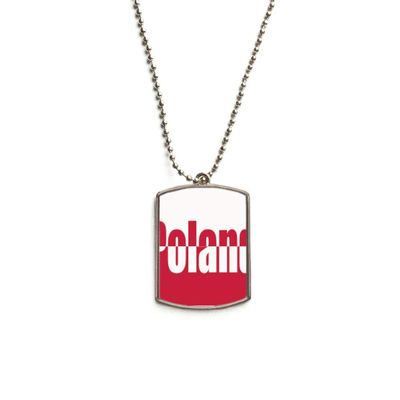 DIYthinker Poland Country Flag Name Stainless Steel Chain Dog Tag Pendant Pet Necklace