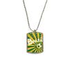 DIYthinker Soccer Yellow Green Brazil Brazil Culture Stainless Steel Chain Dog Tag Pendant Pet Necklace view 1