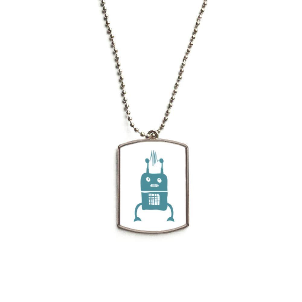 DIYthinker Universe and Alien Robot Stainless Steel Chain Dog Tag Pendant Pet Necklace
