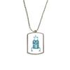 DIYthinker Universe and Alien Robot Stainless Steel Chain Dog Tag Pendant Pet Necklace view 1