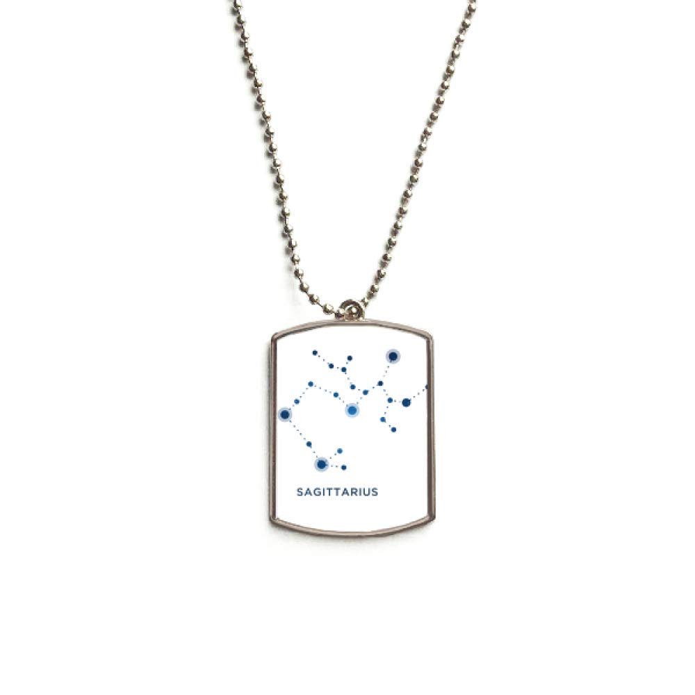 DIYthinker Sagittarius Constellation Sign Zodiac Stainless Steel Chain Dog Tag Pendant Pet Necklace