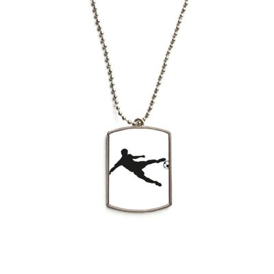 DIYthinker Sports Outline Soccer Football Stainless Steel Chain Dog Tag Pendant Pet Necklace