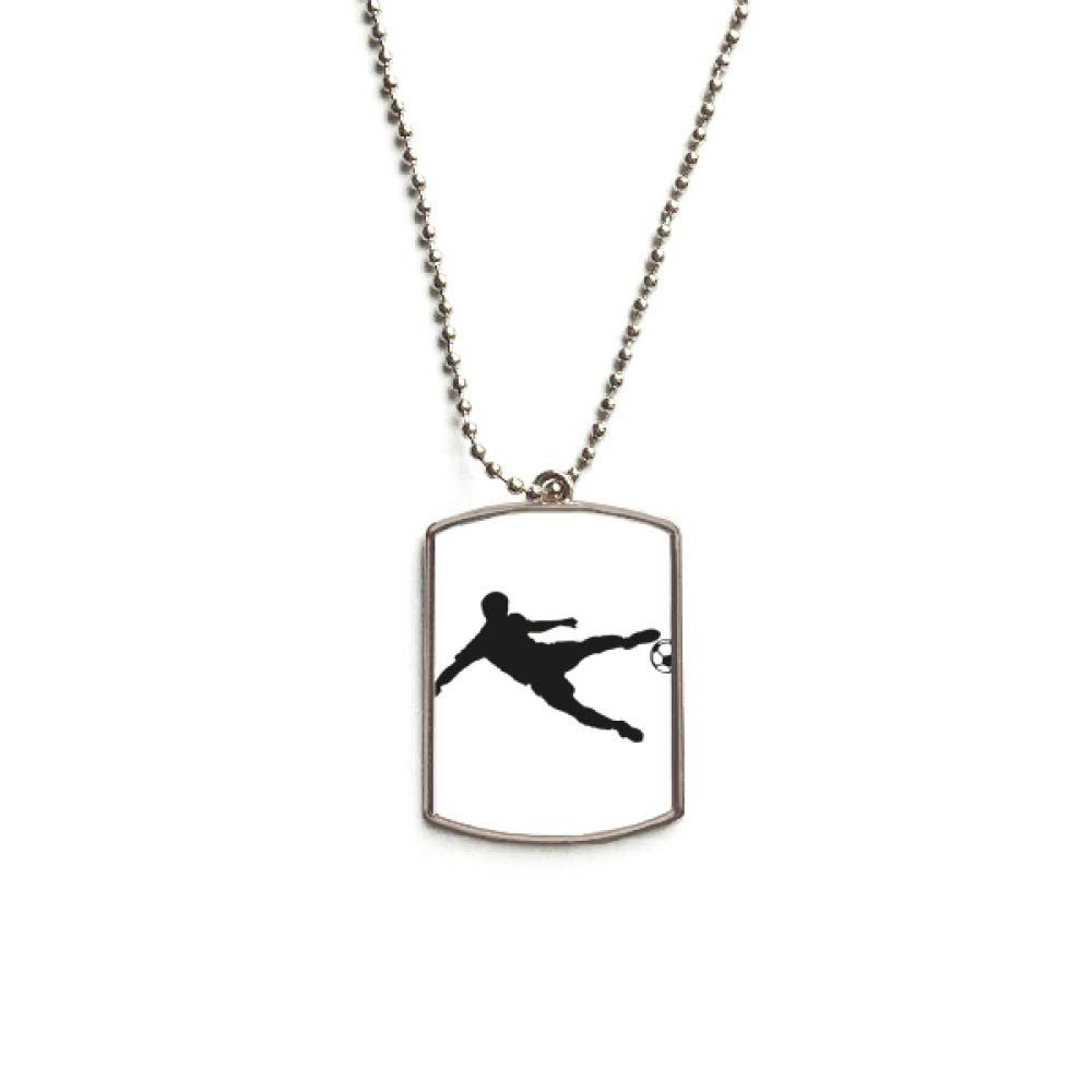 DIYthinker Sports Outline Soccer Football Stainless Steel Chain Dog Tag Pendant Pet Necklace