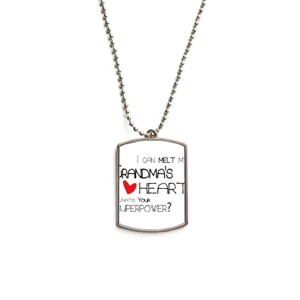 DIYthinker I Can Melt My Grandma's Heart Nana Stainless Steel Chain Dog Tag Pendant Pet Necklace