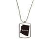 Arizona The United States of America Map Stainless Steel Chain Dog Tag Pendant Pet Necklace view 1