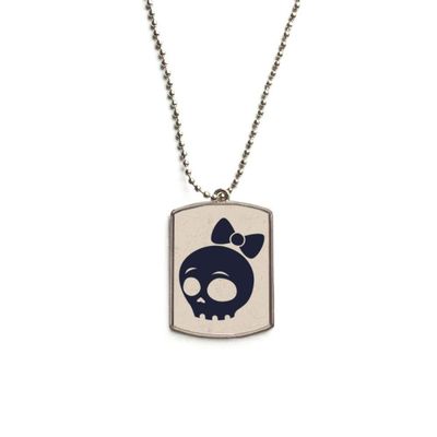 DIYthinker Lovely Fmale ls of Halloween Stainless Steel Chain Dog Tag Pendant Pet Necklace