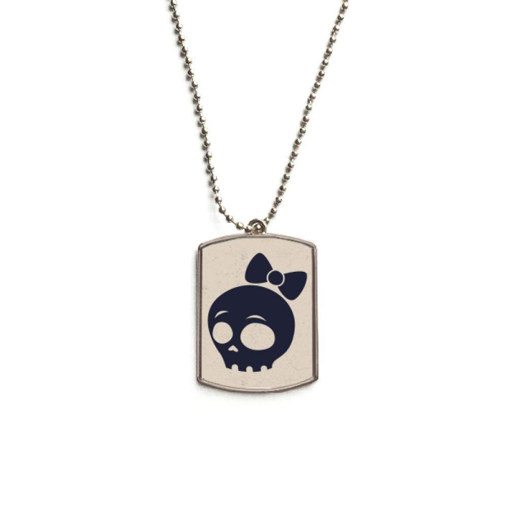 DIYthinker Lovely Fmale ls of Halloween Stainless Steel Chain Dog Tag Pendant Pet Necklace