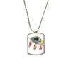 Universe Alien Monster UFO Stainless Steel Chain Dog Tag Pendant Pet Necklace view 1