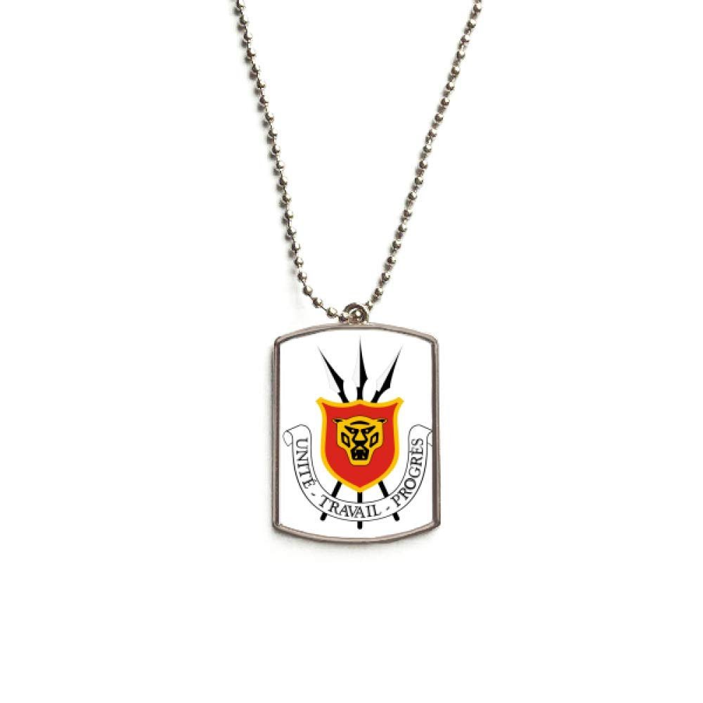 DIYthinker Bujumbura Burundi National Emblem Stainless Steel Chain Dog Tag Pendant Pet Necklace