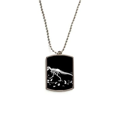DIYthinker Dinosaur Bone Bones Medium Stainless Steel Chain Dog Tag Pendant Pet Necklace