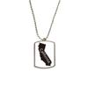 DIYthinker The United States California Map Outline Stainless Steel Chain Dog Tag Pendant Pet Necklace view 1