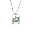 DIYthinker Universe and Alien Single Eye Robot Stainless Steel Chain Dog Tag Pendant Pet Necklace view 1