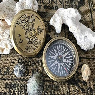 ARTIZANSTORE Nautical Compass | Vintage Style Compass | Brass Compass| Maritime Collectibles |Gifts for him | Stocking fillers